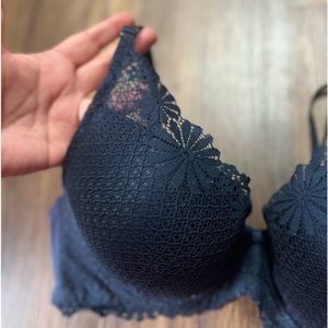 Navy Lace Bra